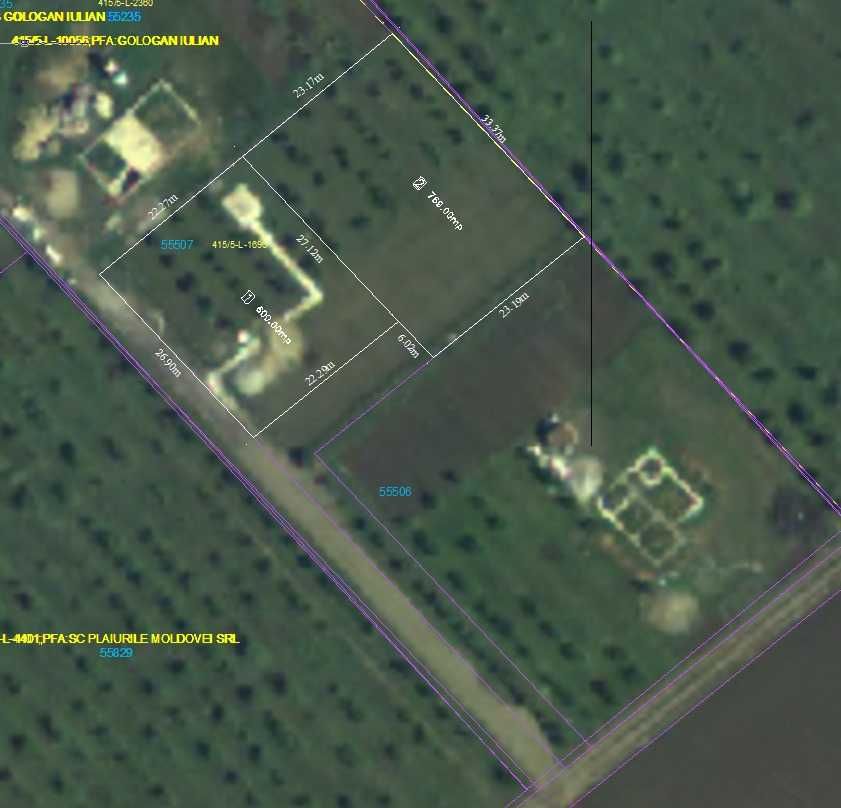 2 loturi de 850 mp zona curtesti livada sau 1700 mp lot intreg