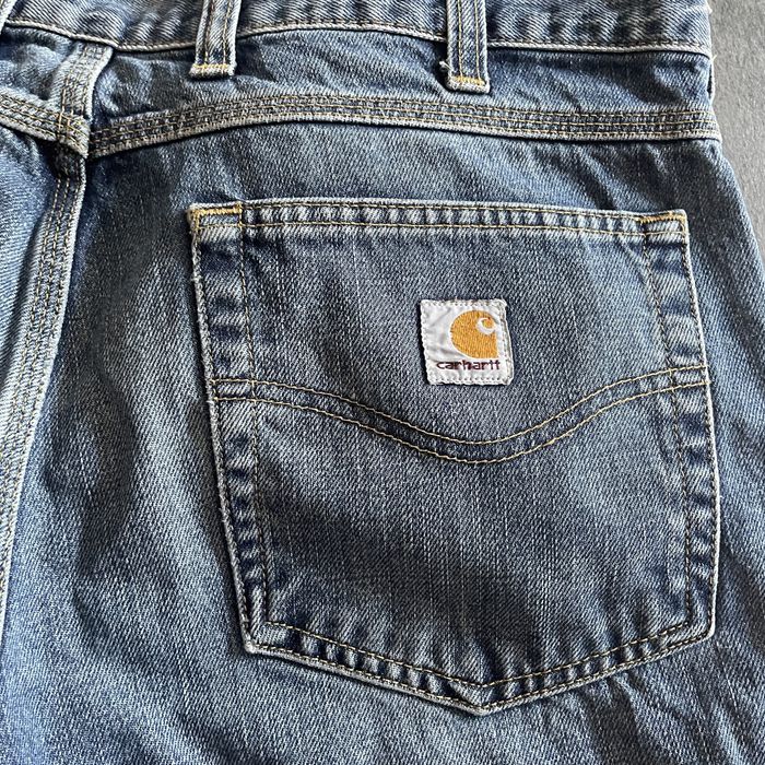 Blugi Carhartt albastri denim regular fit W34 L34 vintage