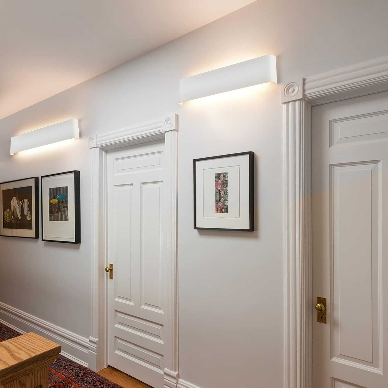 НОВИ! LED стенни лампи 24W, IP44, топло бяла светлина 3000K, 2 бр/к-кт