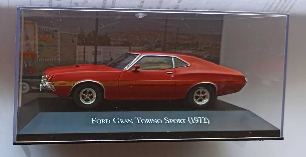 Macheta Ford Gran Torino Sport 1972 rosu - IXO/Altaya 1/43