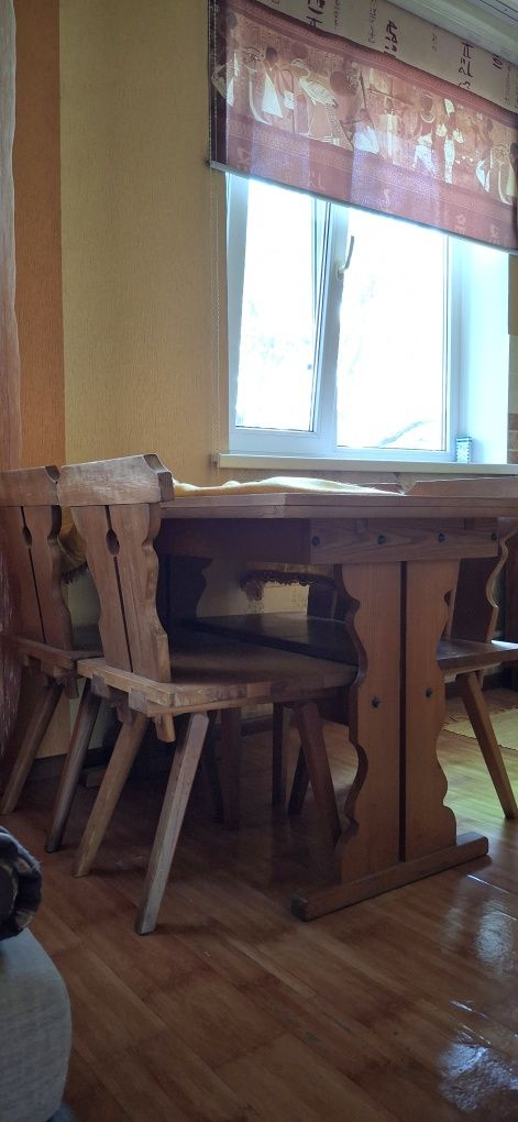 Деревянный Раздвижной Стол+4 Стула Рига Латвия (ЛССР)