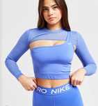 Nike pro delux crop top блуза
