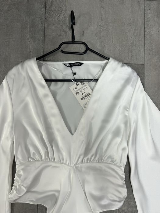 Top alb dama, Zara, nou, XS