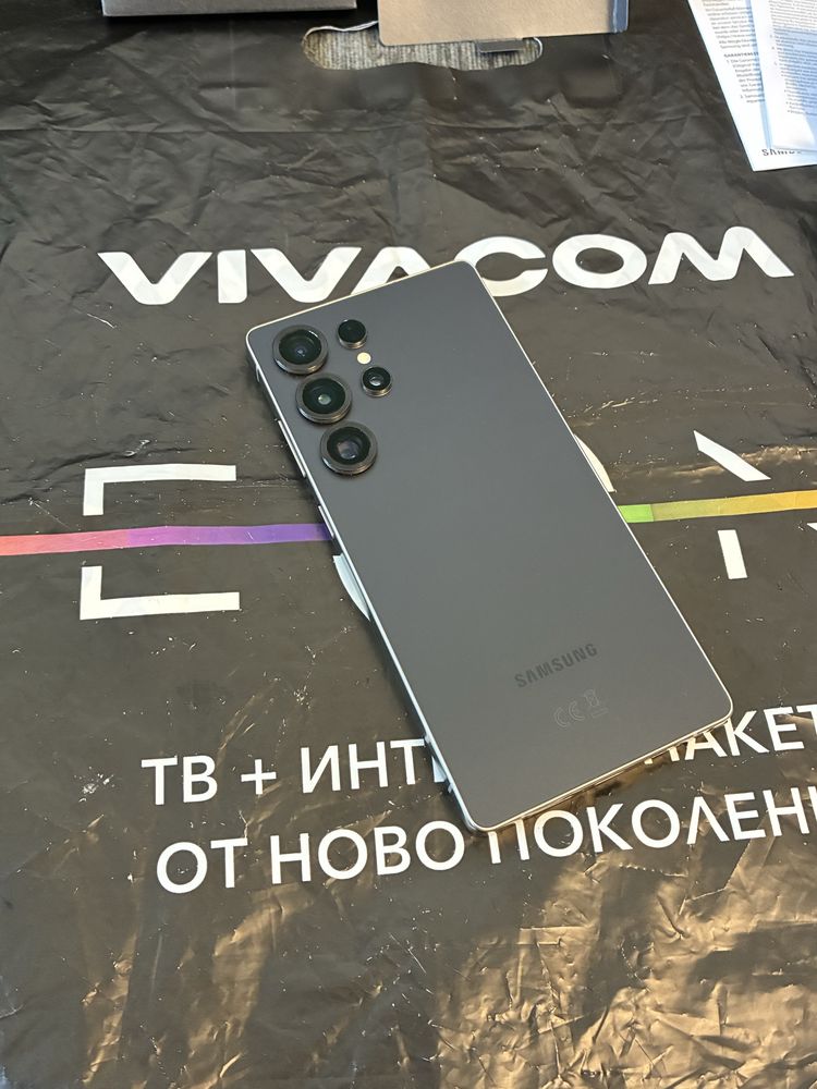 КАТО НОВ 512GB Samsung S25 Ultra Vivacom Гаранция 2027 Black