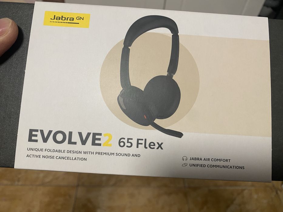 Casti stereo cu microfon Jabra Evolve2 65 Flex Link390c WIFI USBC Qi
