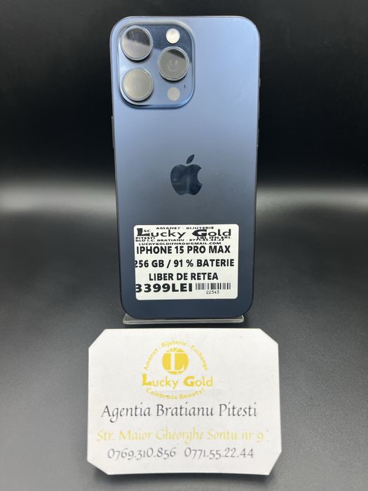 Iphone 15 Pro Max 256GB 91% Baterie Liber de retea cod produs 22343