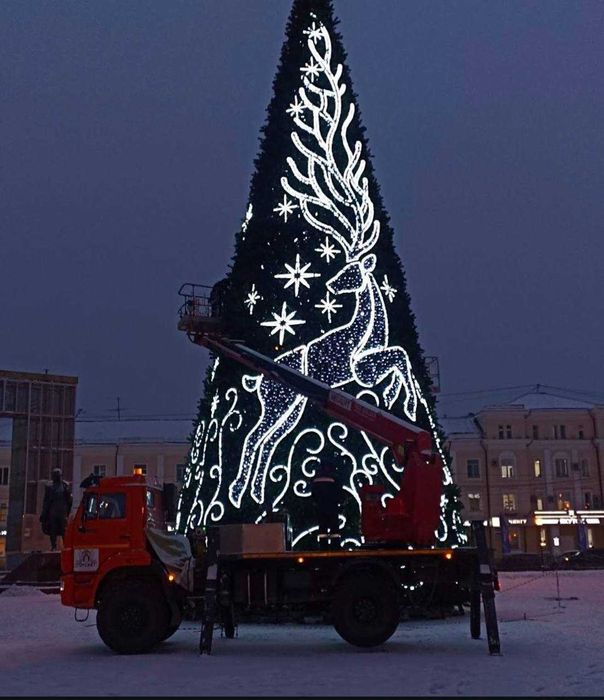 Ёлка уличная Новогодняя Новый год оформление установка перечисления