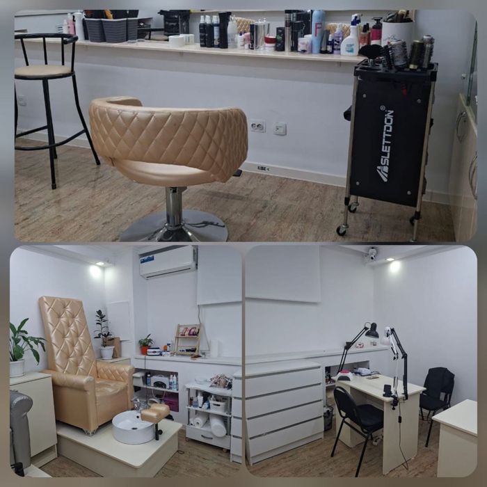 Кресло для маникюра и педикюра в действующем салоне красоты