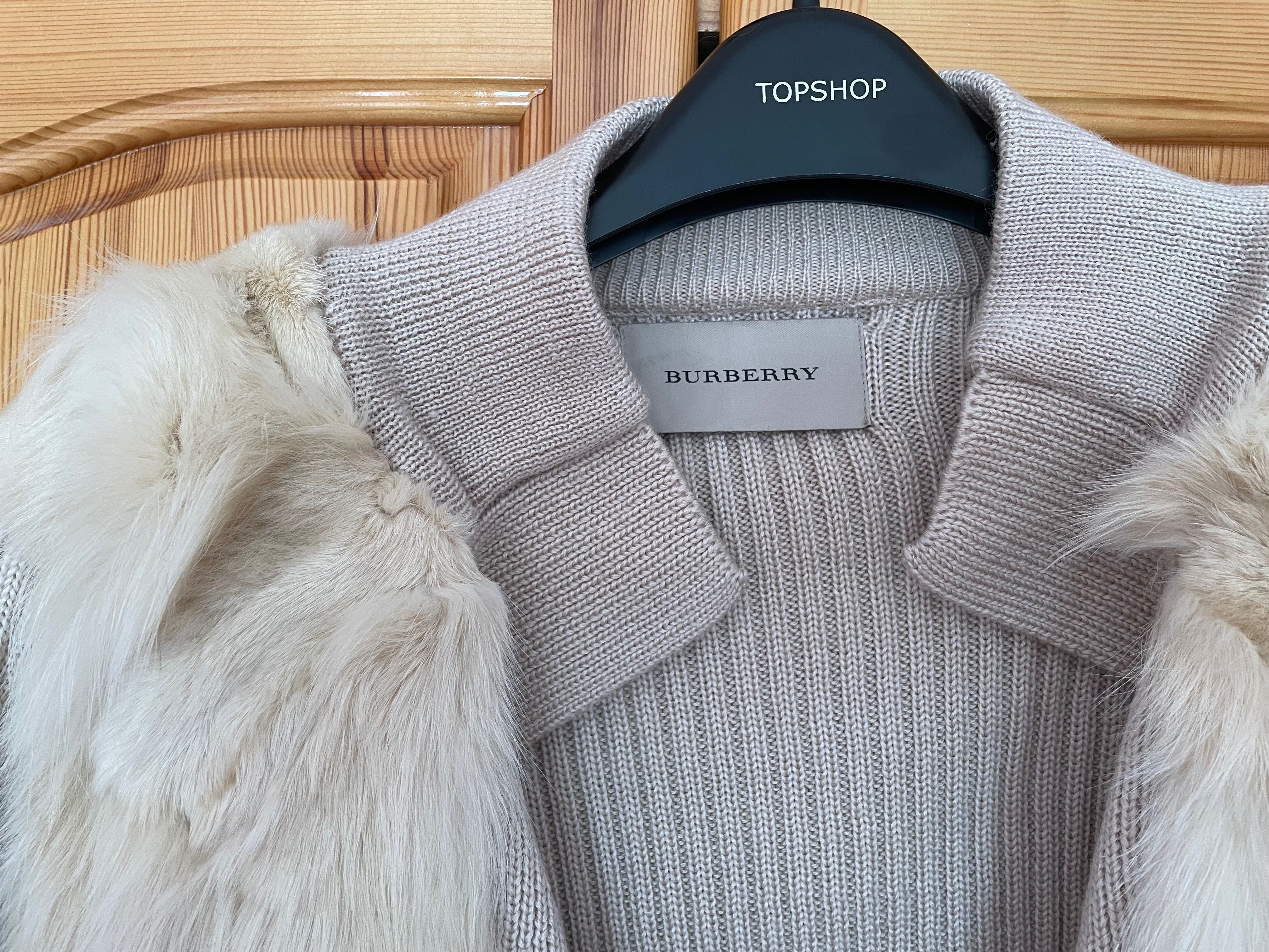 Жилетка Burberry с косъм от лисица