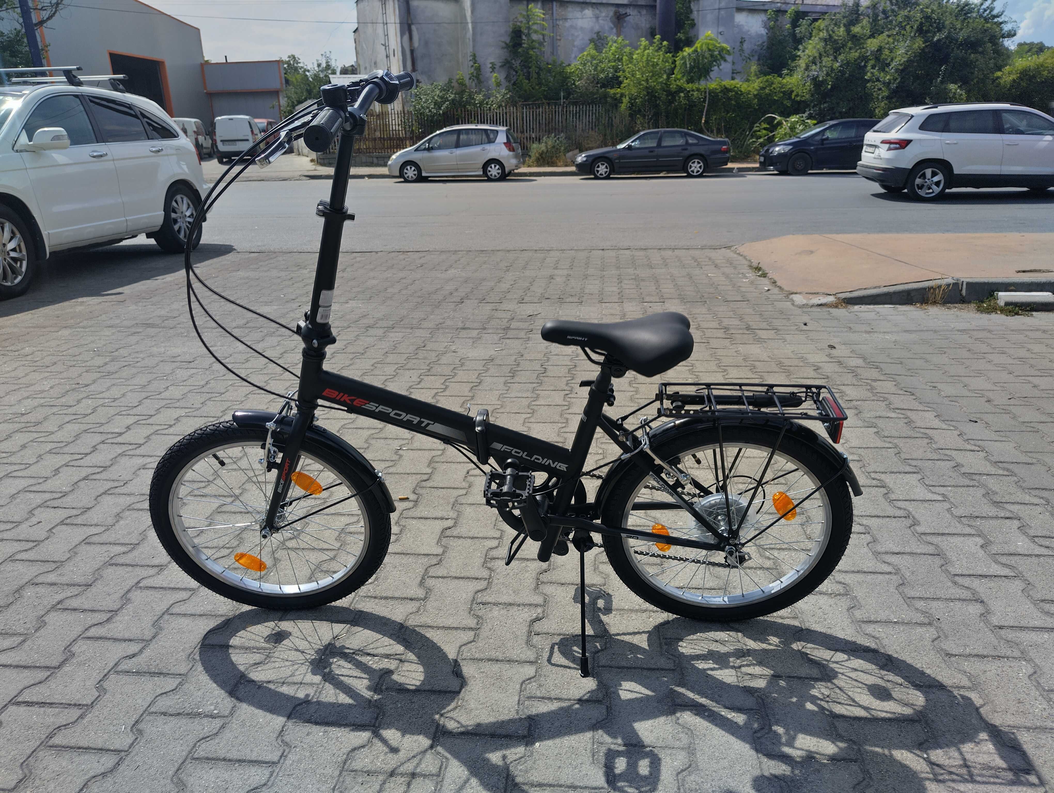 SPRINT Сгъваем велосипед 20" BIKESPORT черен