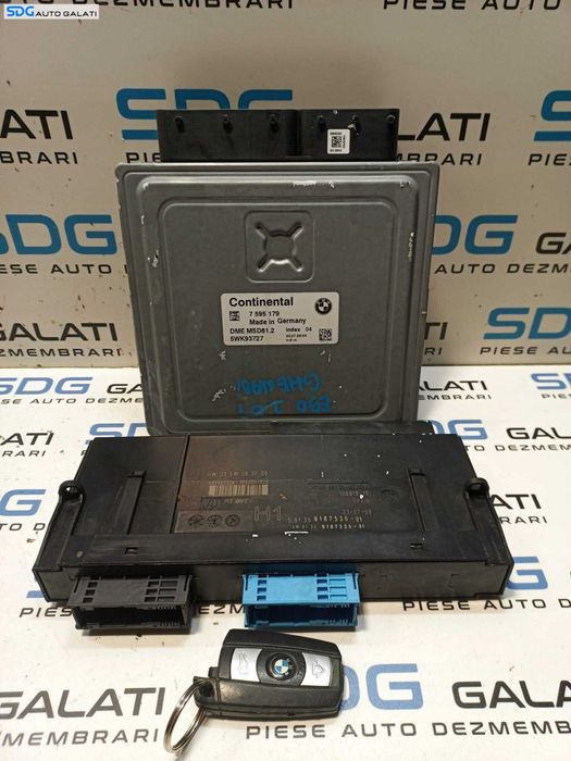 Kit Pornire ECU Calculator Motor Modul Imobilizator Cheie Contacta BMW Seria 3 E90 E91 328 320 2.0 N43 2004 - 2011 Cod 61.35 9187536 - 01 7595179 [L0634] [L0635] [L0636]
