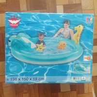 Детски басейн с пързалка Happy People Pool Ocean