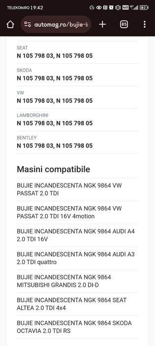 Bujii set complet 4x NGK  perfect funcționale originale