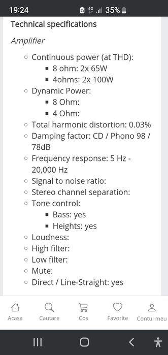 Vând amplificator Pioneer SX 777