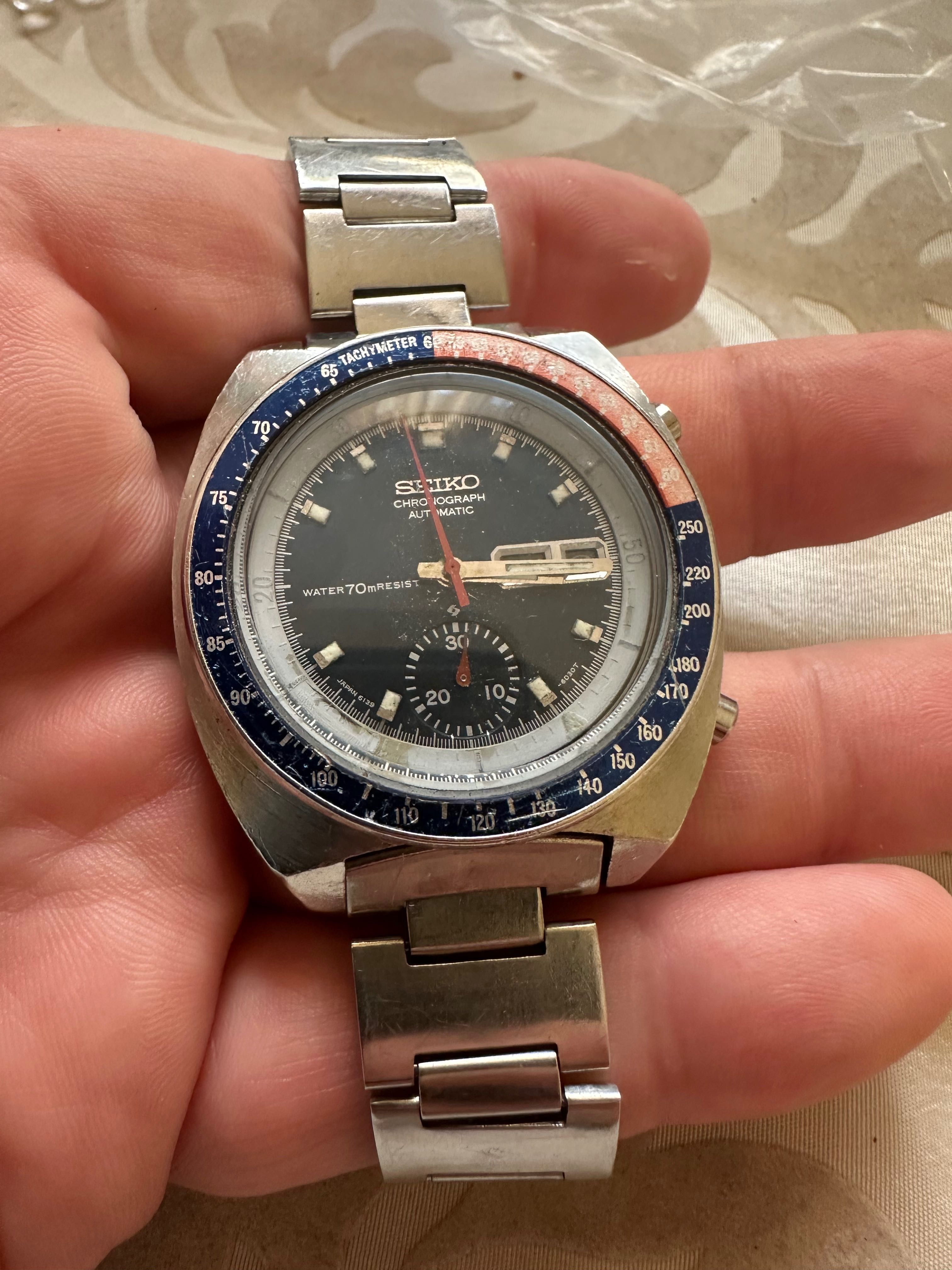 Seiko Pepsi Сейко хронограф мъжки часовник от 70те