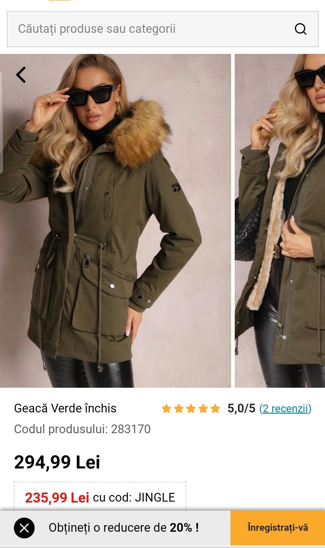 Vând canadiana Parka C&A, stare impecabila