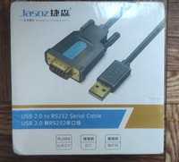 Jasoz Кабель RS232 DB9 9pin USB 2.0 (В наличии длина 1, 1,5 и 2 метр)