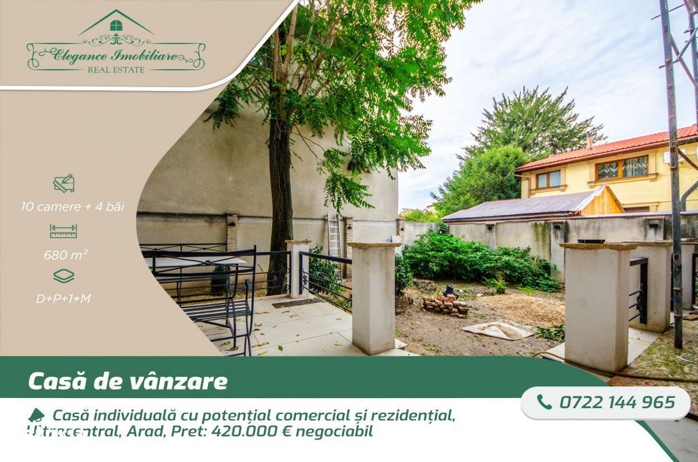 Casa individuala cu potential comercial si rezidential, Ultracentral,