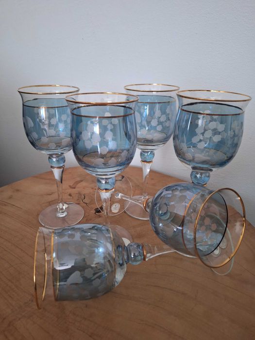Set 6 pahare cu picior din cristal