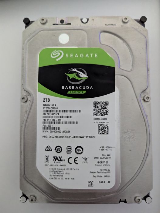 HDD Seagate Barracuda, 2TB, 7200rpm, 256MB cache