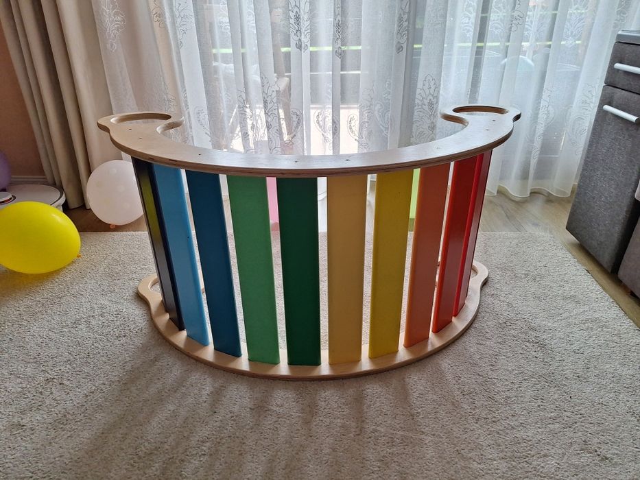 Balansoar curcubeu lemn varianta mare