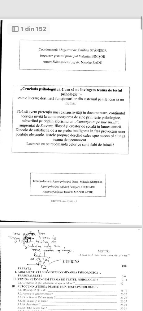 Testare psihologica(MAI/MAPN/ANP)