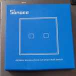 Беспроводной умный выключатель Sonoff WiFi RF433 двухклавишный, белый