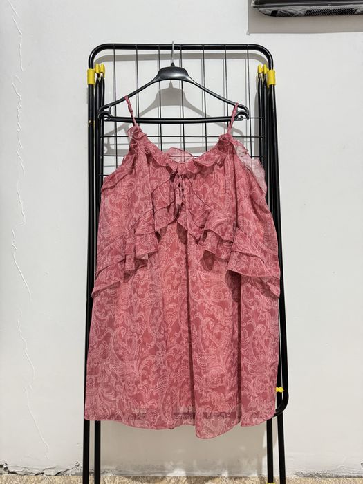 Летнее легкое платье из шифона! Свободное очень. Размер 46-50 можно.