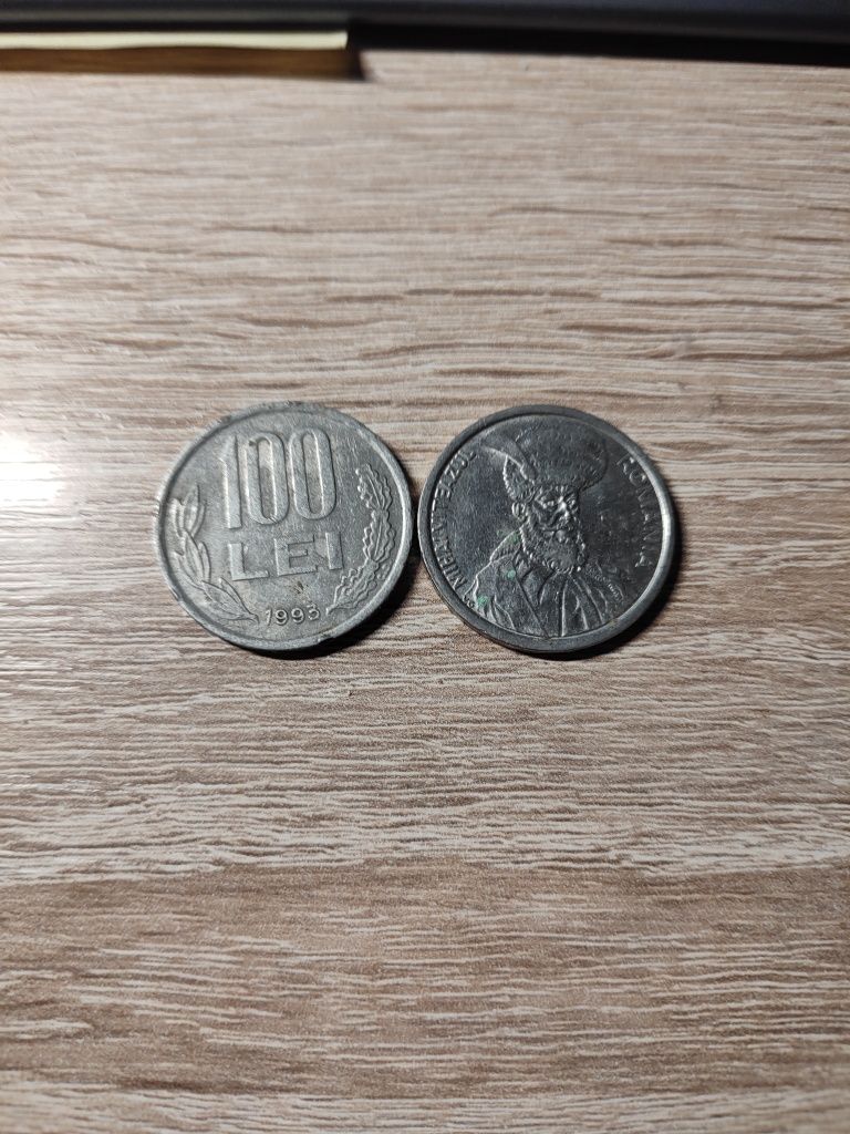 Moneda 100 lei Mihai Viteazul 1992 si 1993