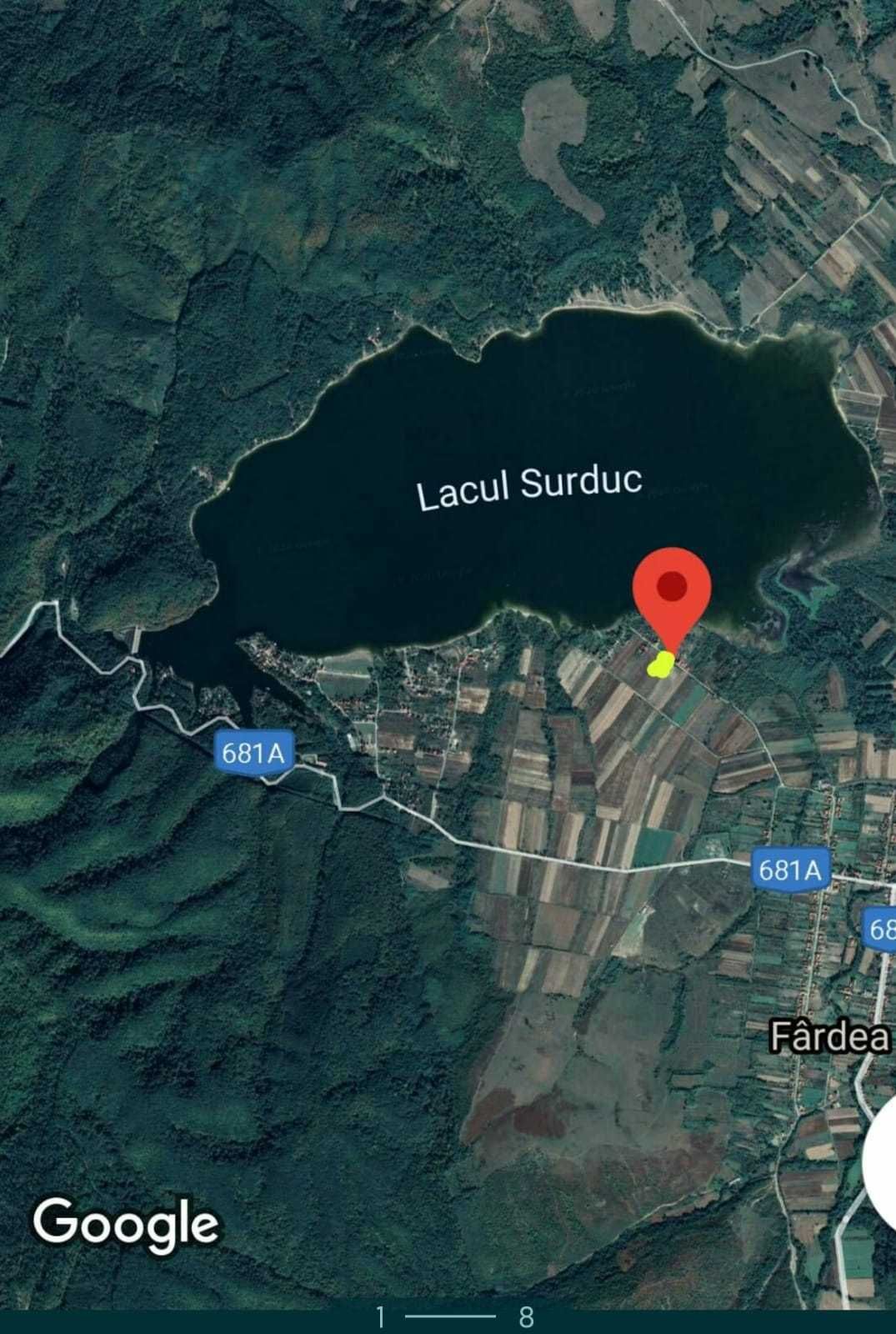 Vand teren intravilan , pe malul lacului Surduc , langa Fardea