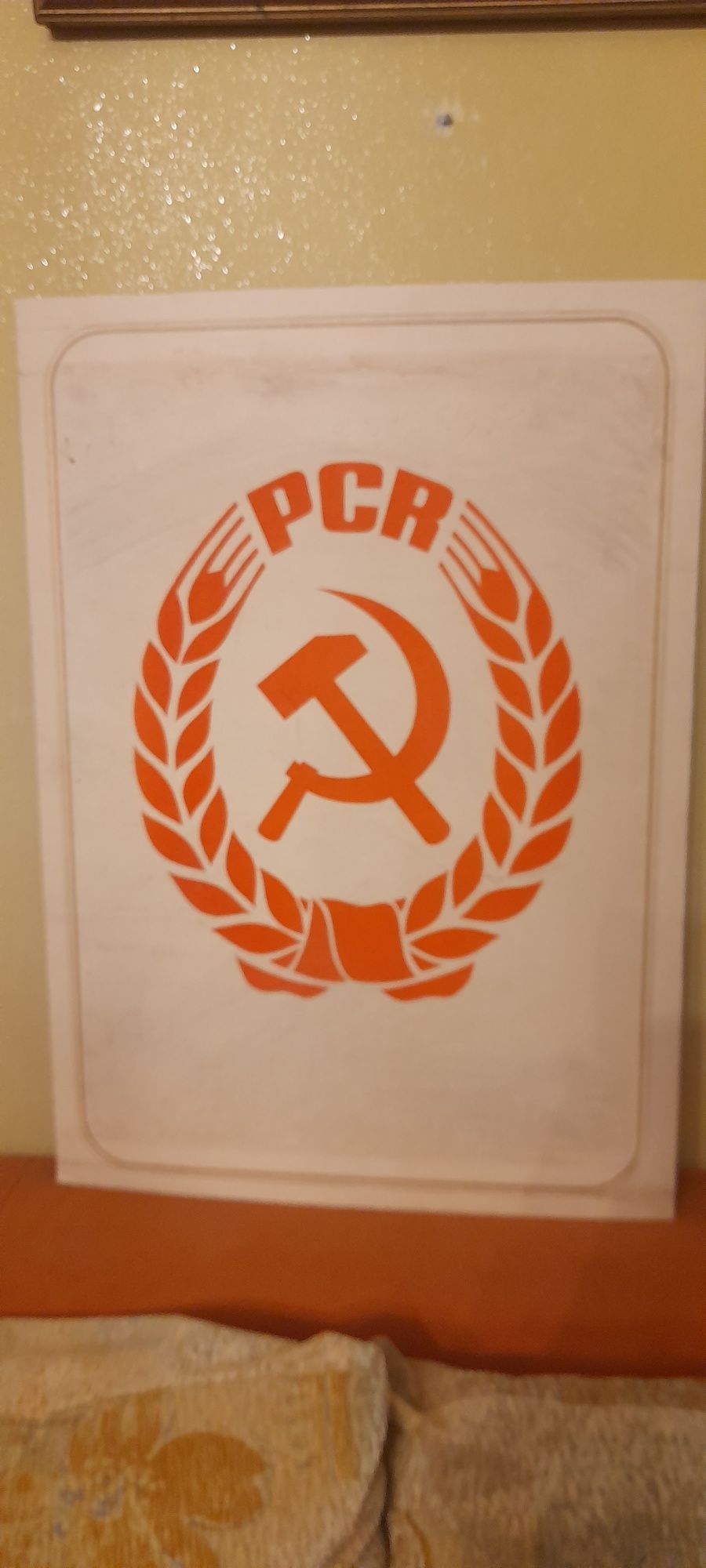 Afis comunist, emblema Partidului comunist roman
