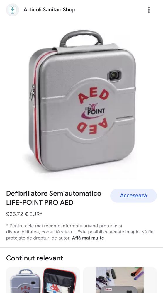 Defibrillator semiautomat LIFE-POINT PRO AED