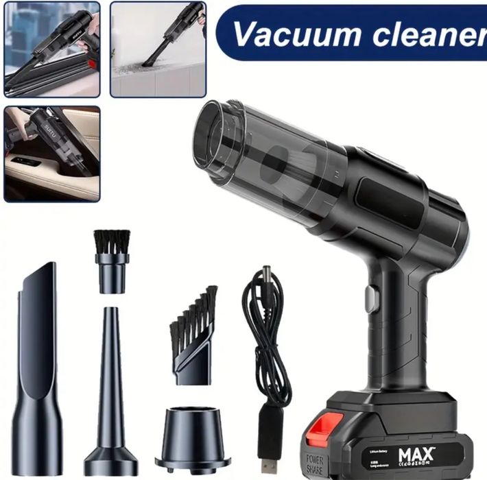 Aspirator auto portabil USB – curăță scaune, grile, pietre și praf