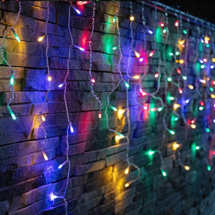 12метра Висящи Коледни Лампи Завеса