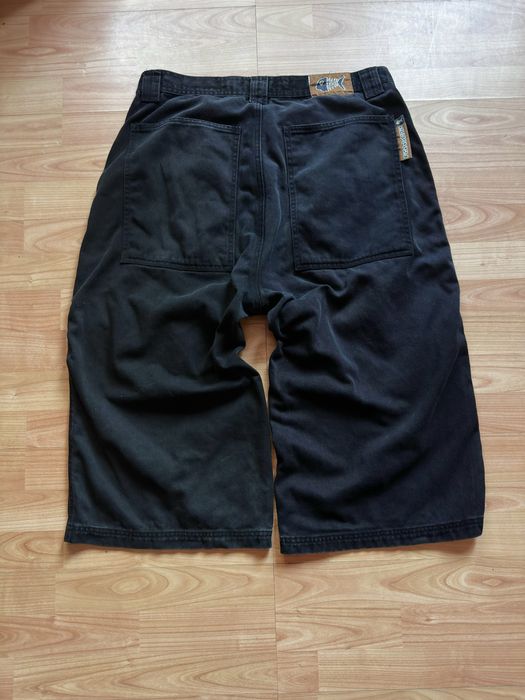 Shorts jorts denim pantaloni scurti vintage oversize Fishbone black