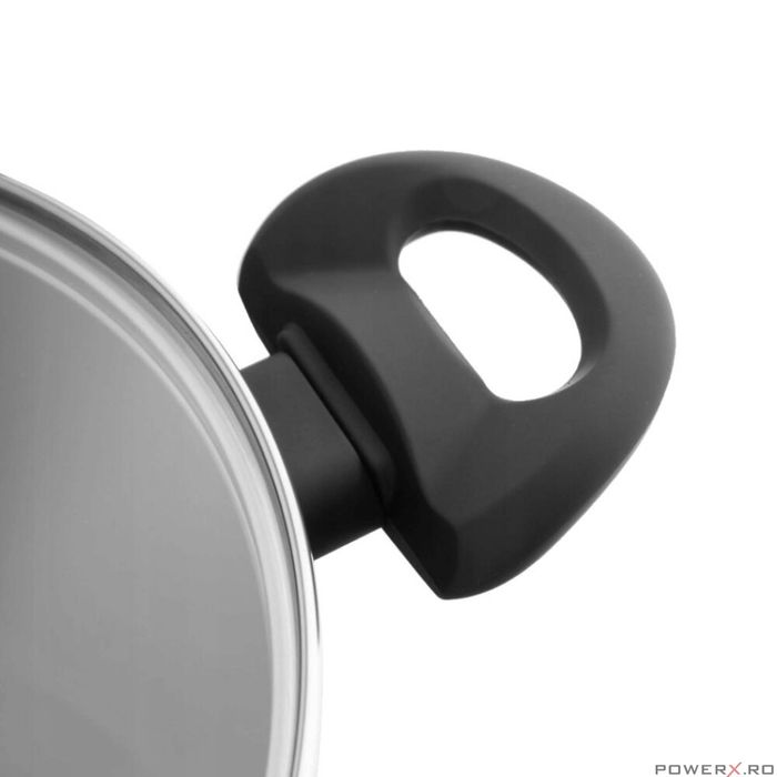 Oala din aluminiu forjat, cu capac, 28cm, 6.5L, invelis antiaderent si