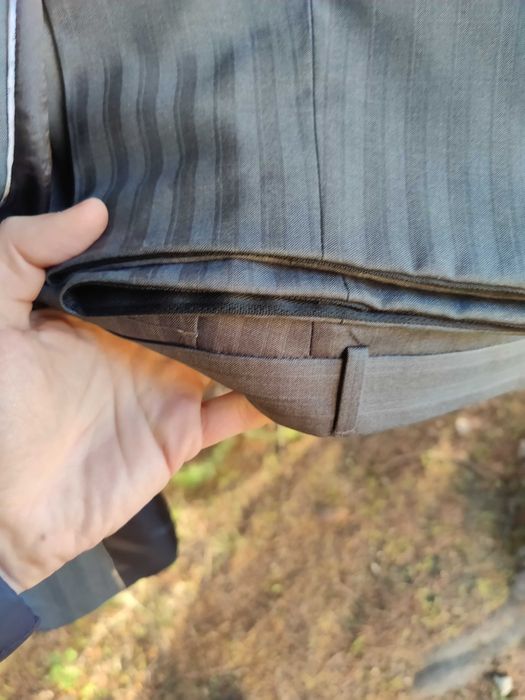 Costum Giorgio Armani ORIGINAL 58 - Gri-Lana virgina - Toamna Iarna