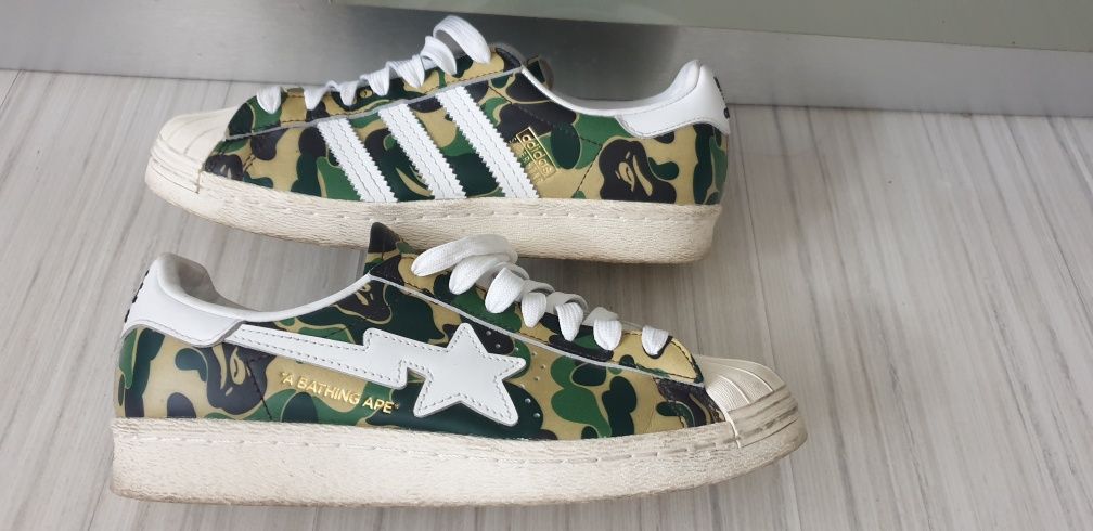 Adidas SuperStar x BAPE / 36/22см UK 3.5 US 4 ОРИГИНАЛ! Унисекс Кецове