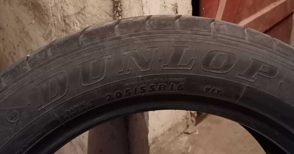 Продавам 4 броя Летни Гуми 205.55.16 на 1 сезон дот 2019 Dunlop
