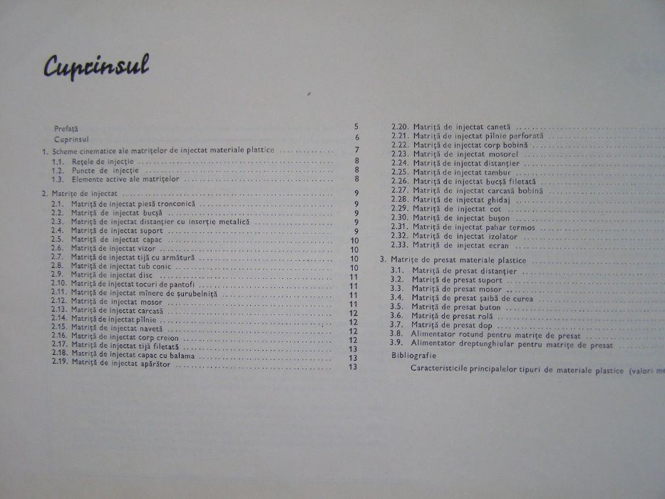 Album de matrite pentru mase plastice