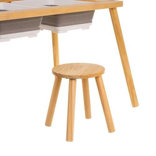 Детска маса със столче / Сензорна маса / Дървена интерактивна маса