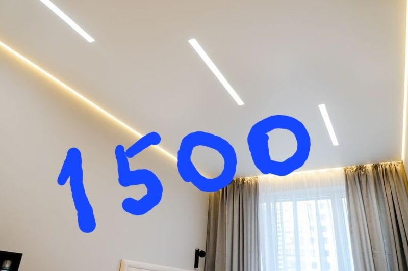 Натяжные потолки 1500кв.м
