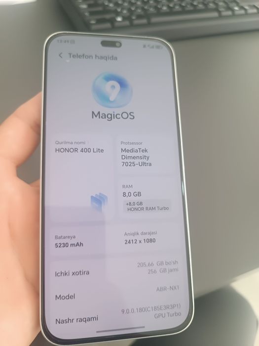 Honor 400 lite ideal 8/256