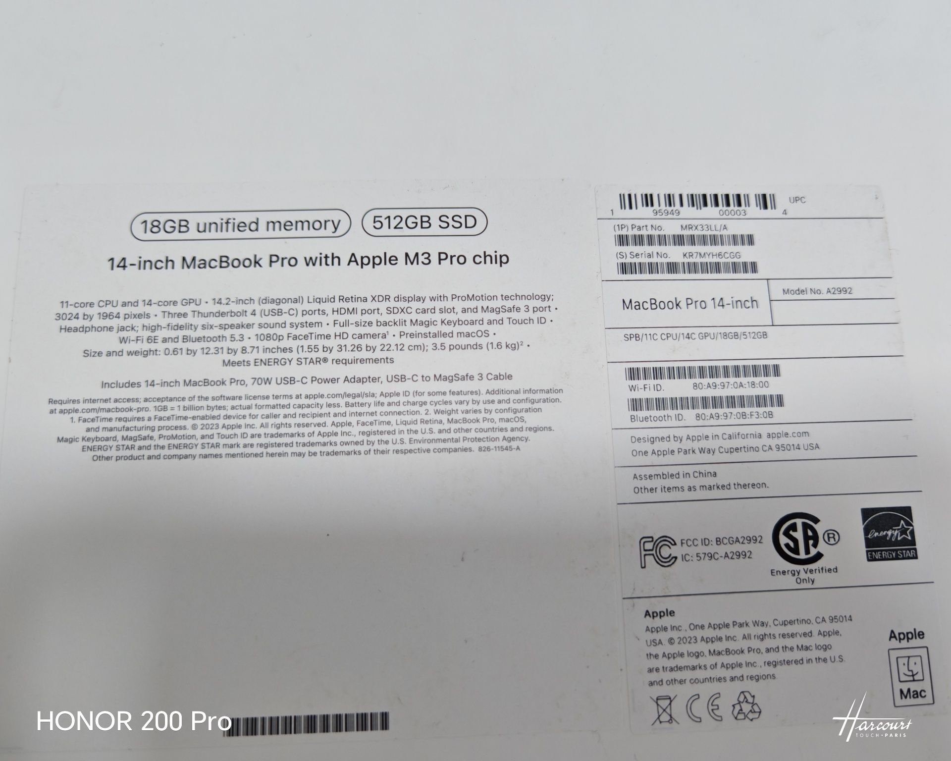 Macbook Pro 14" M3 Pro 18/512