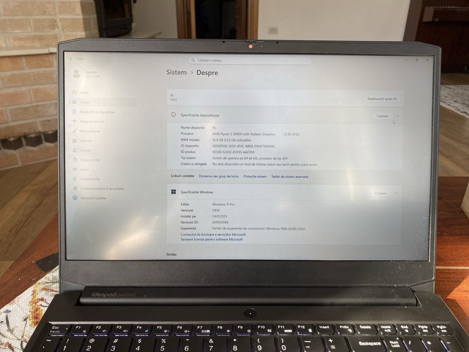 Laptop lenovo ideapad gaming 3 in stare perfecta de functionare