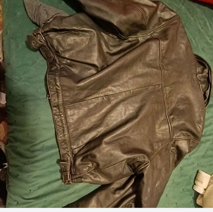 Geaca de piele naturala model aviator Xl