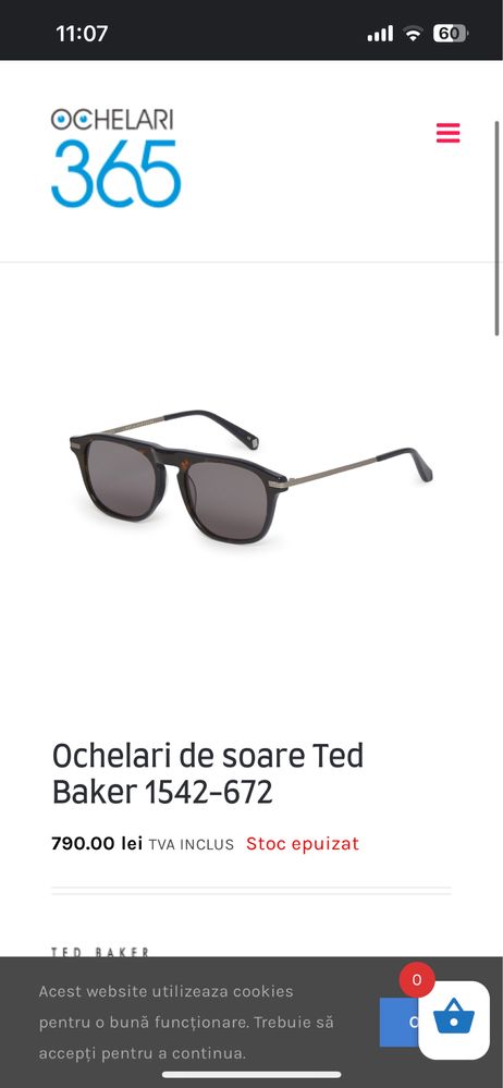 Ochelari de soare barbati Ted Baker