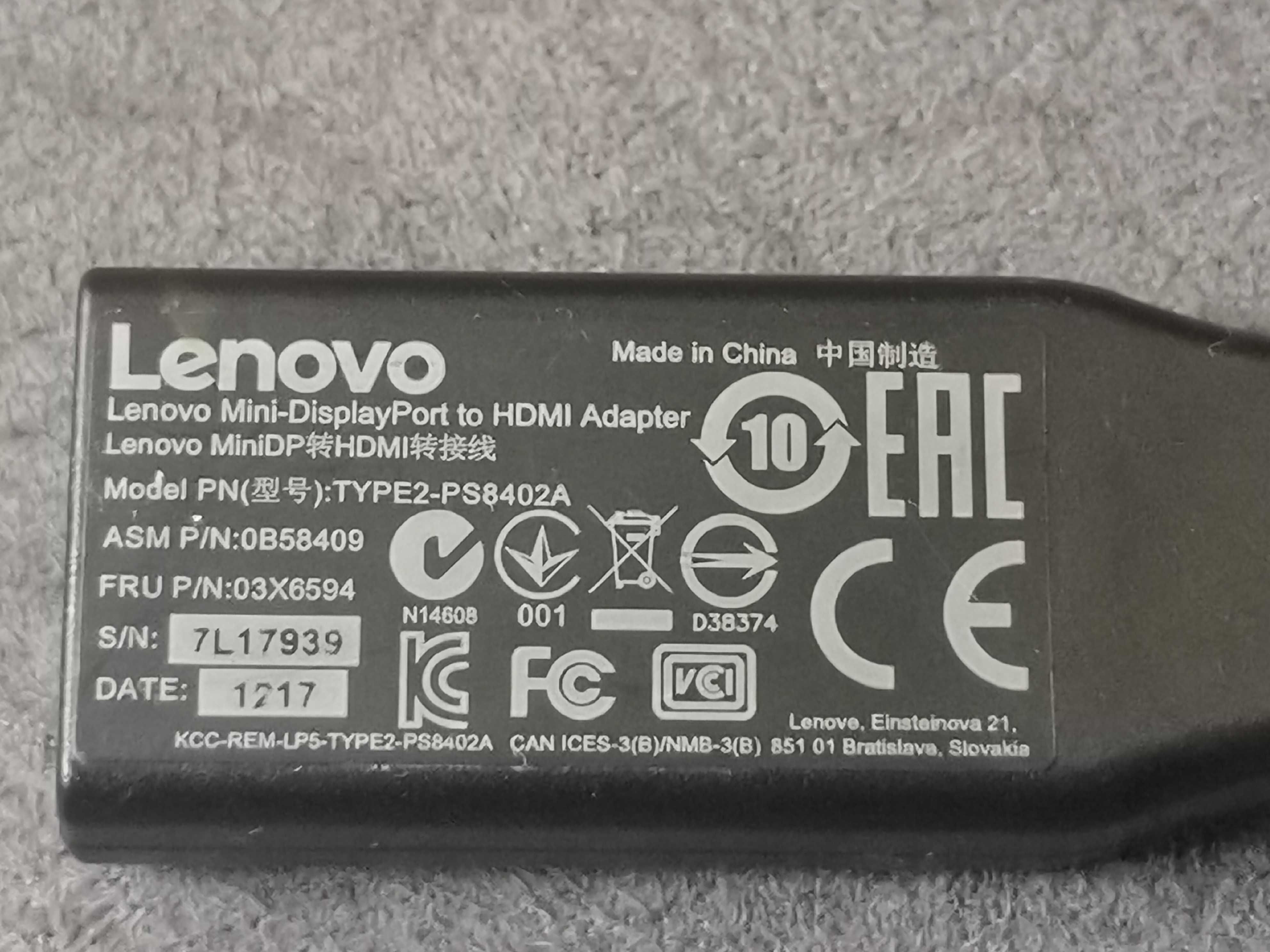 Lenovo Mini-Display Port la Hdmi Adaptor