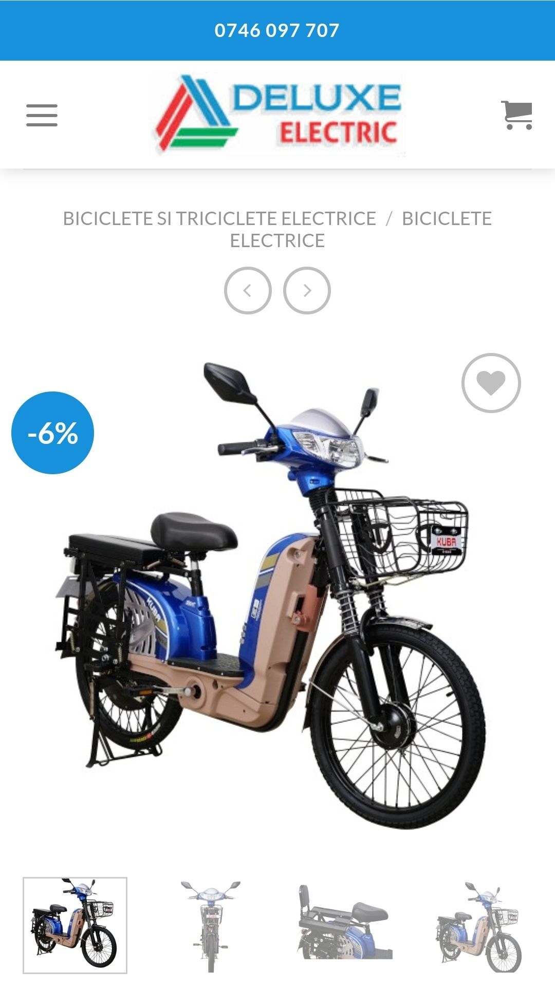 Bicicleta Electrica KUBA KM5 , Model NOU 2023, Oferta DELUXE ELECTRIC