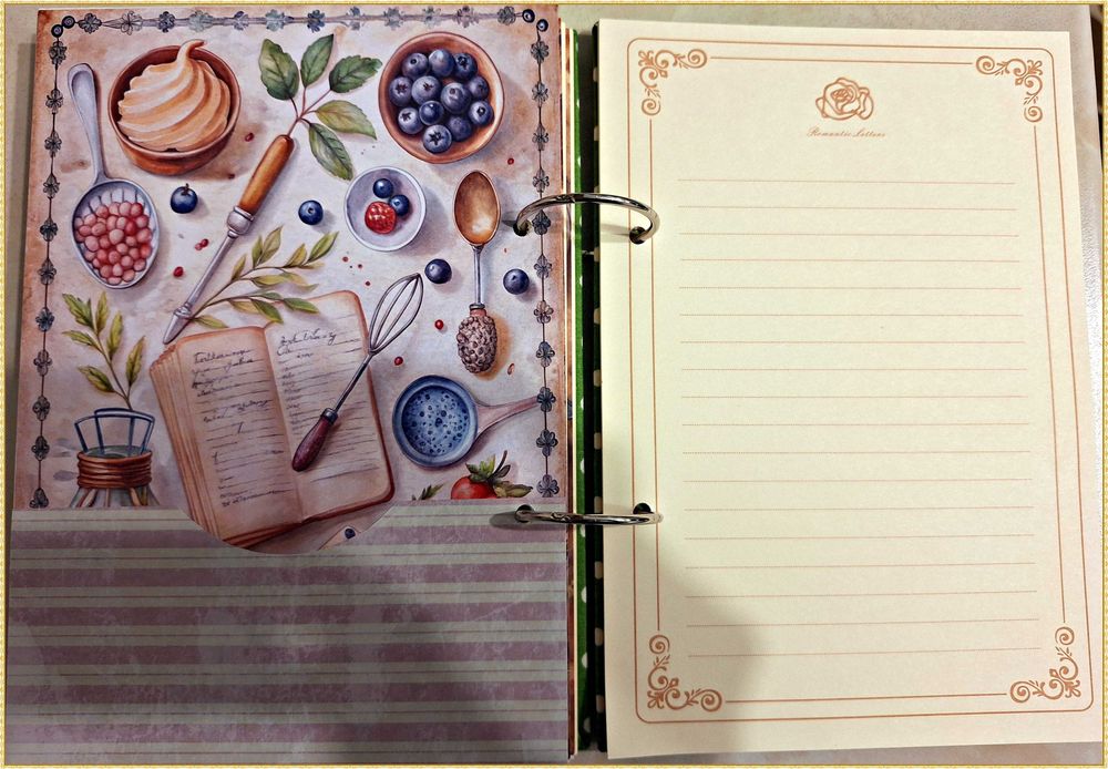 Тефтер за рецепти "Прибори" в зелено